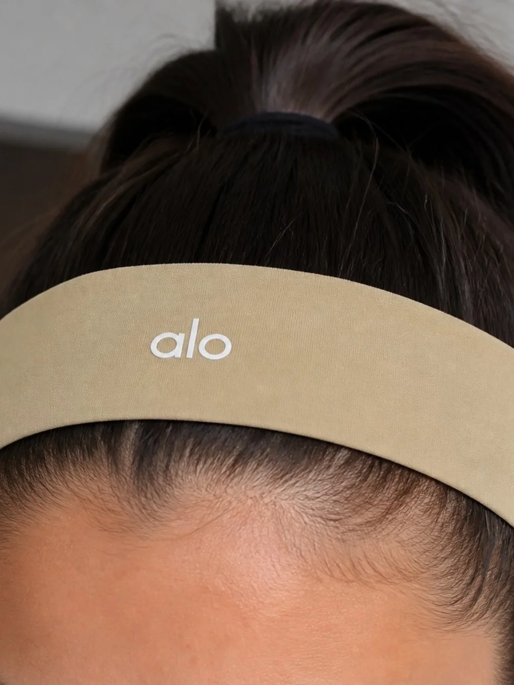 ALO Yoga Beige Wide Stretch Headband